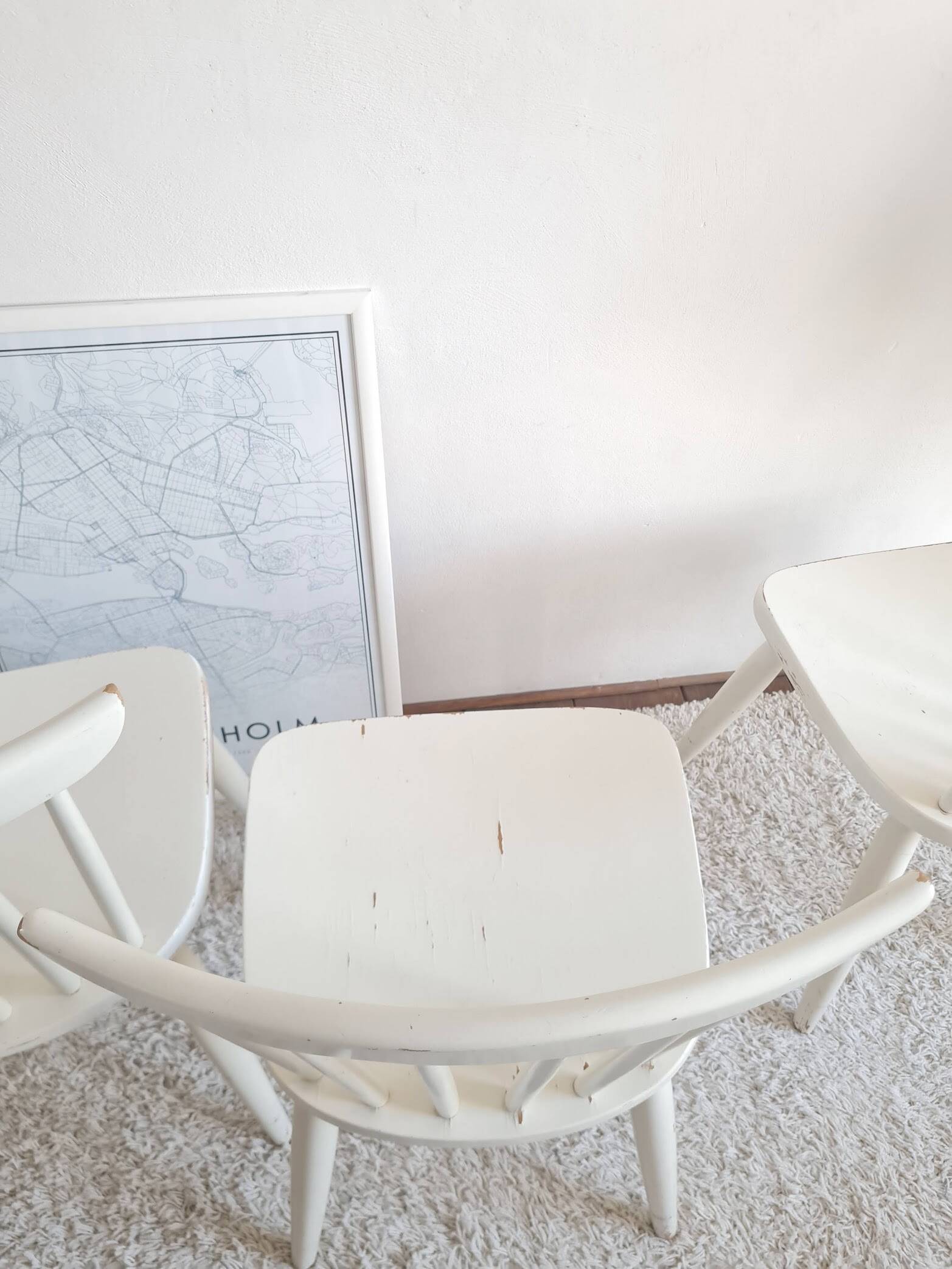 Set of six vintage Scandinavian chairs