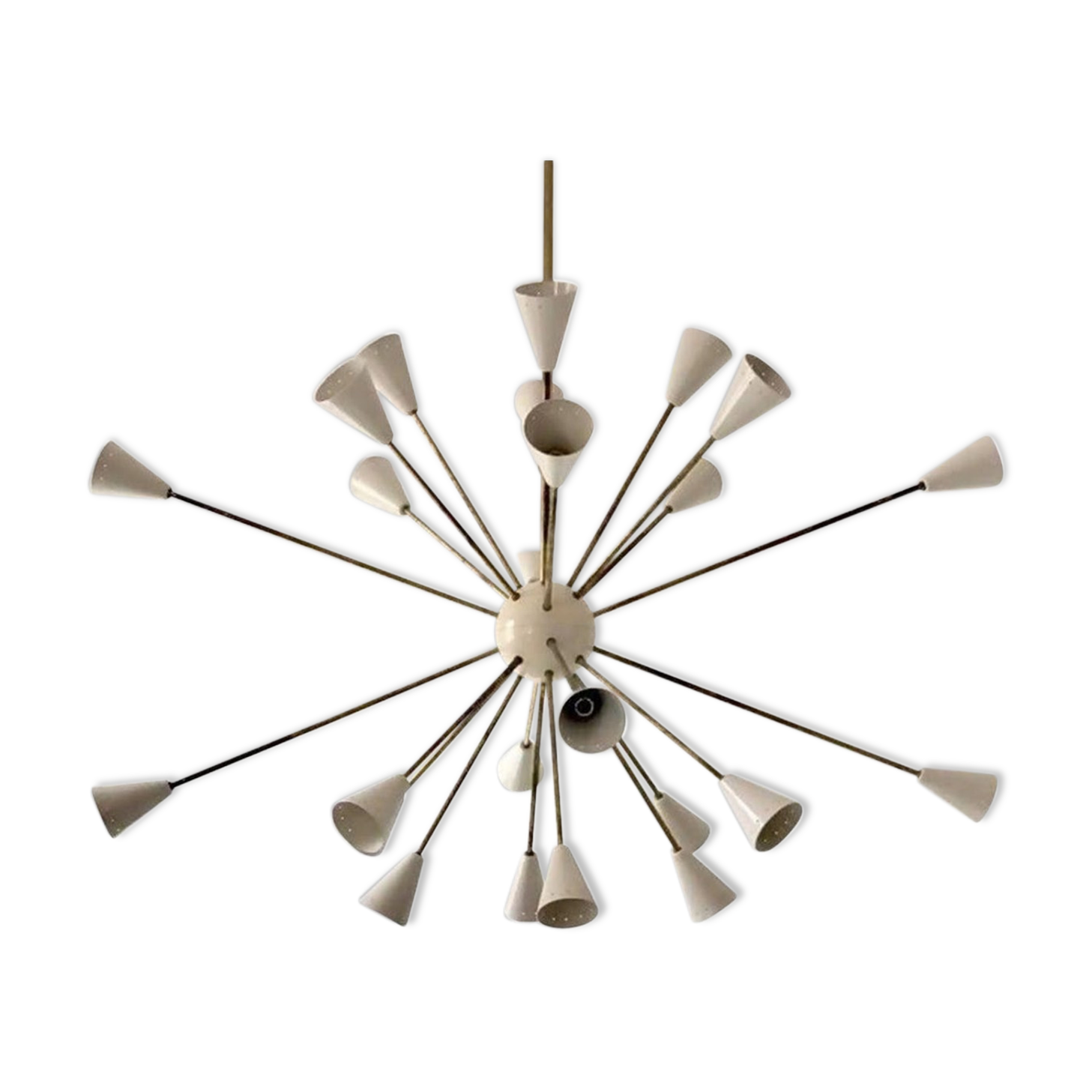 Brass Sputnik chandelier 24 white lights