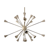 Brass Sputnik chandelier 24 white lights