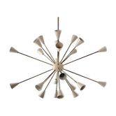 Brass Sputnik chandelier 24 white lights
