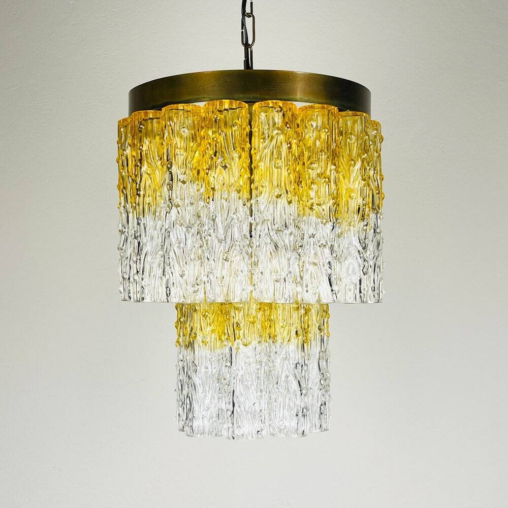 Murano glass chandelier Tronchi by Venini, Italy, 1960s