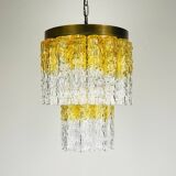 Murano glass chandelier Tronchi by Venini, Italy, 1960s