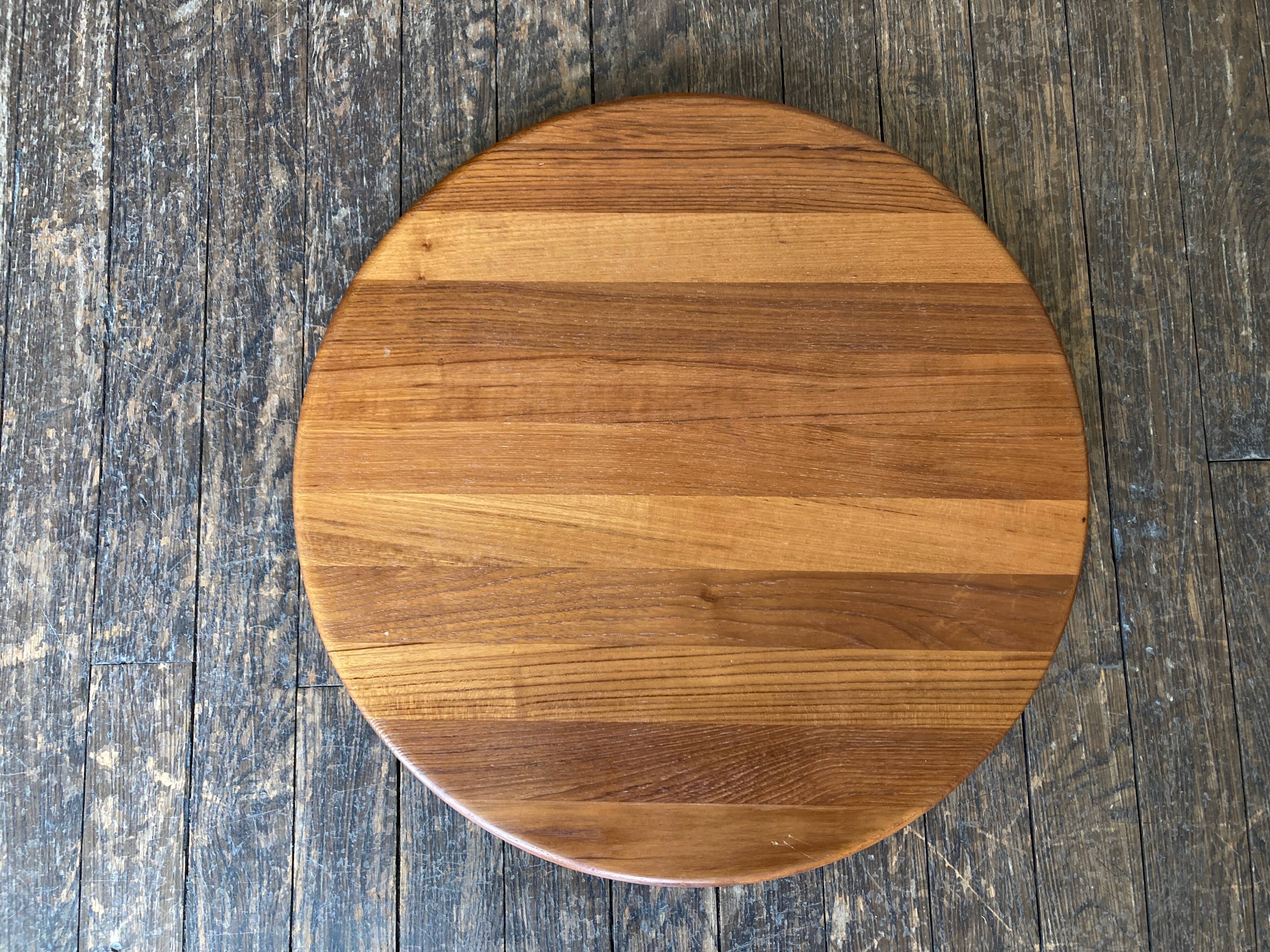 Scandinavian rotating plateau XXXL in teak Dismeg Denmark 1960