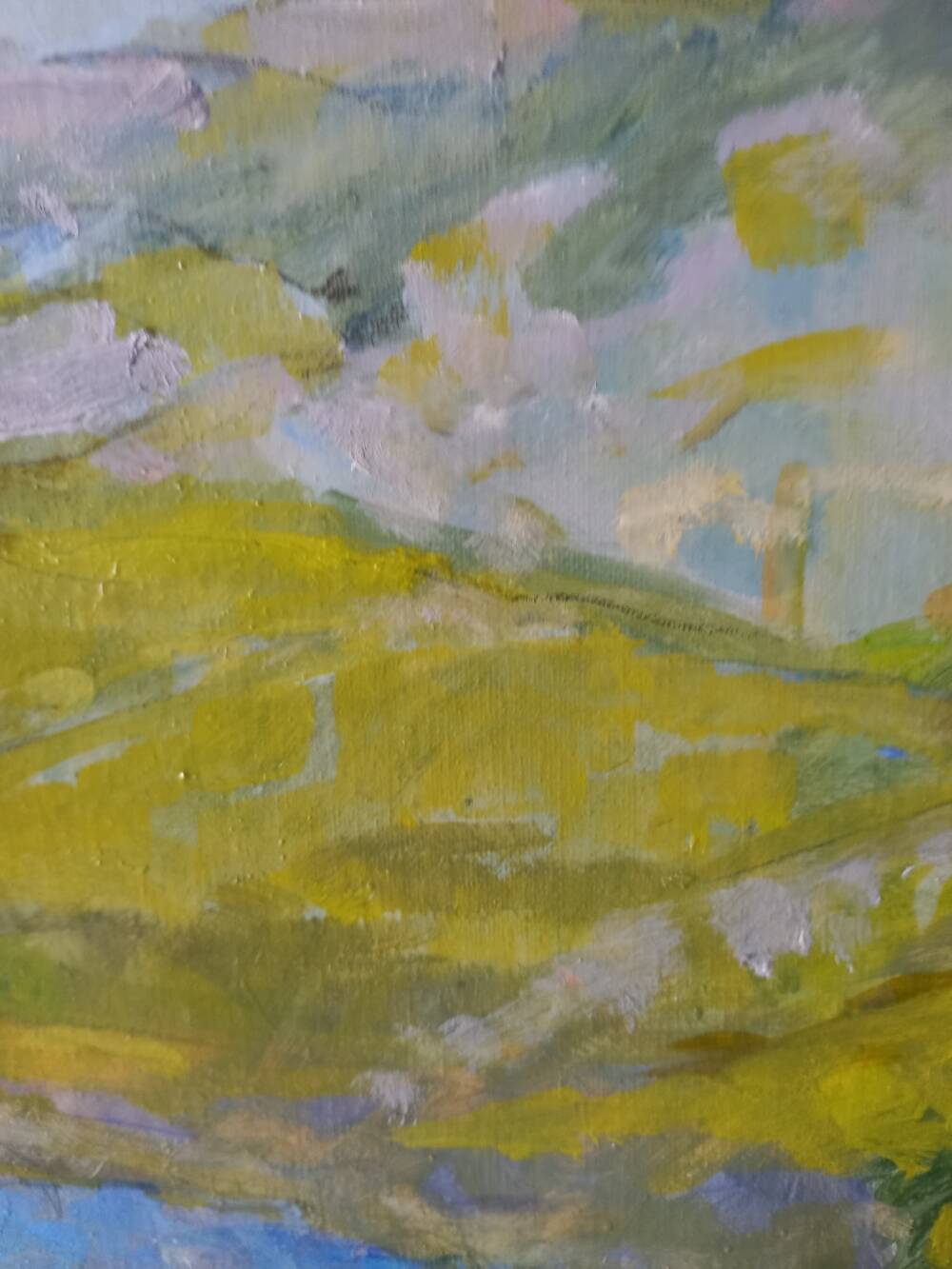 contemporary painting "mountain landscape"