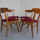 Mid-Century Walnut Dining Chairs, 1960s, Set of 4
