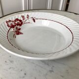 Hollow dish Saint-Amand small pink flowers 30s