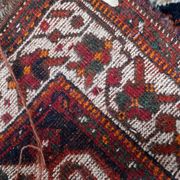 Handmade vintage Persian Shiraz rug 149cm x 208cm, 1940s