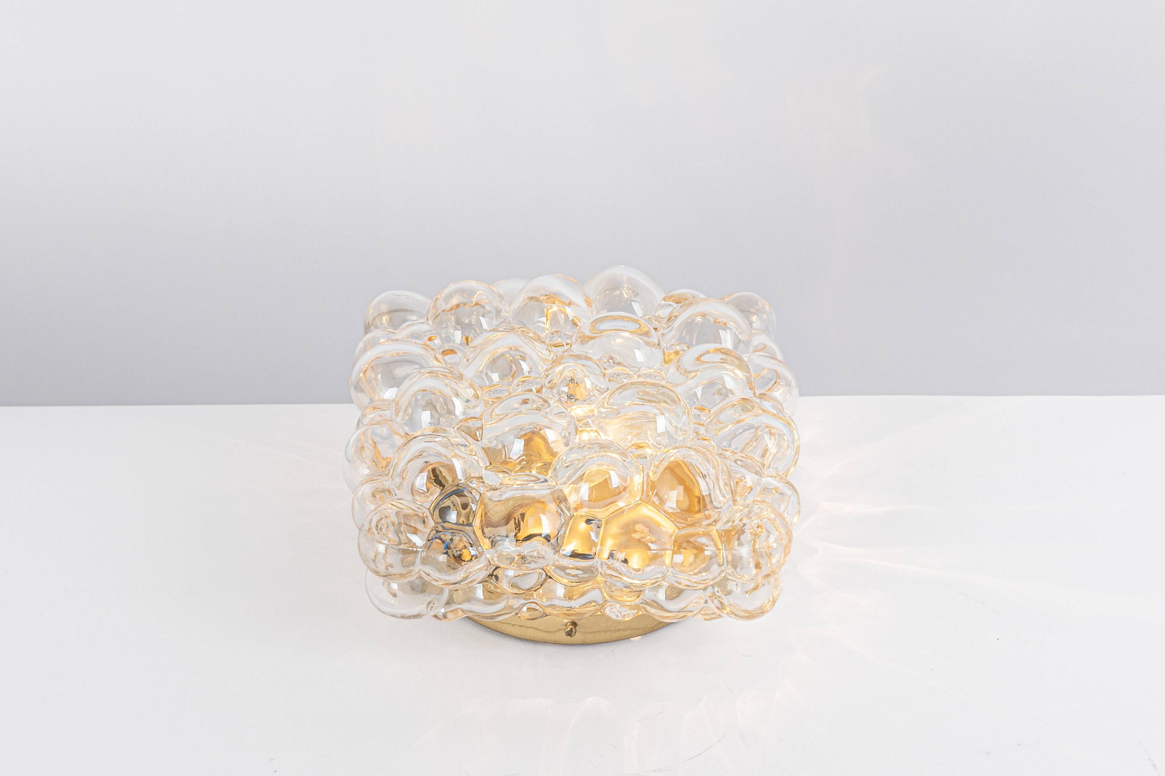 Globe Glass Wall Light in Amber by Helena Tynell, Limburg, Germany