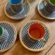 Set of 4 vintage cups Pralognan de Salins