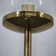 Space Age Bubble Glass and Brass Floor Lamp, Czechoslovakia, 1970s