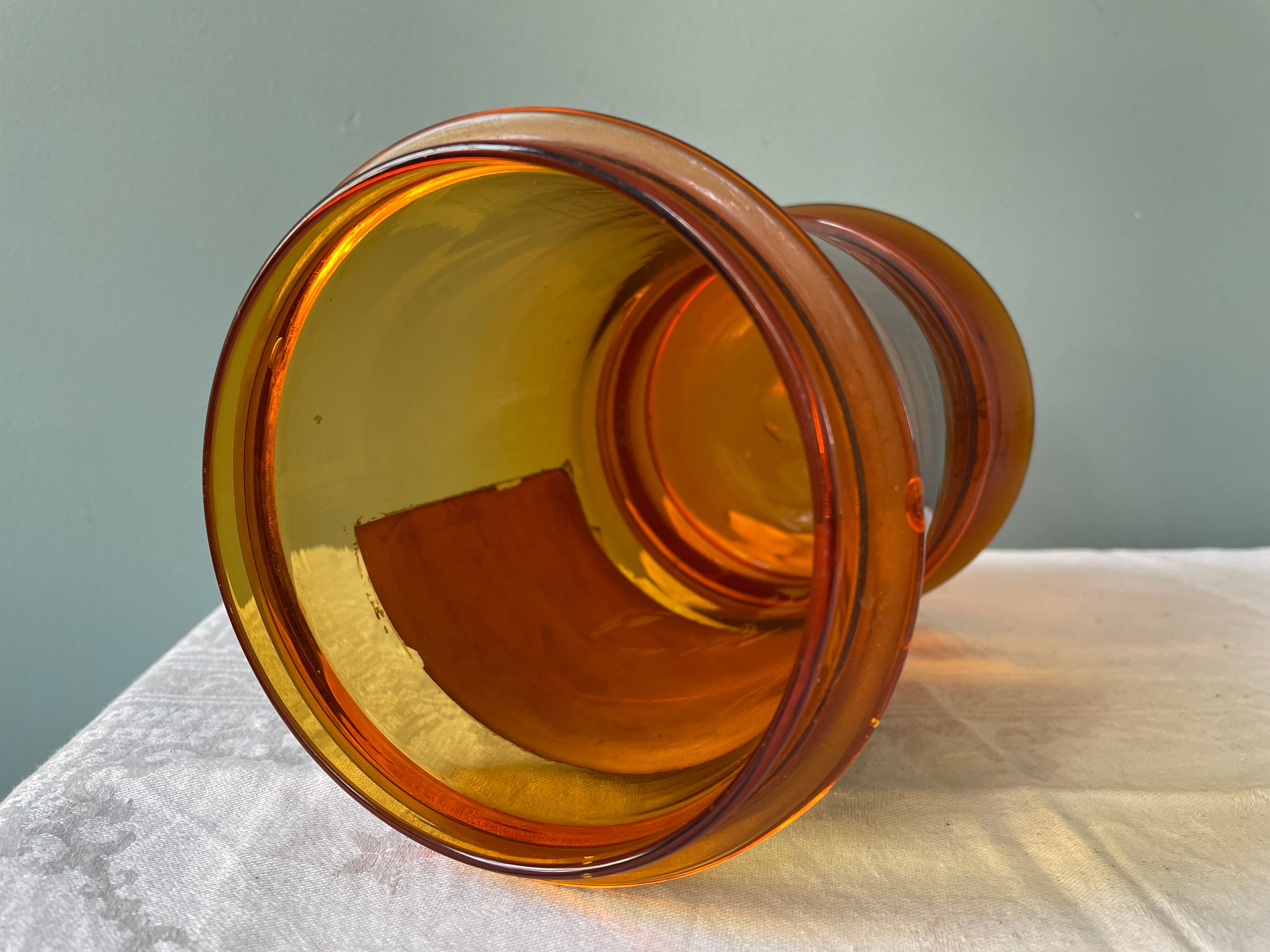 Amber brown glass medicine jar