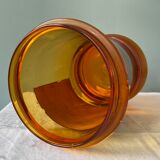 Amber brown glass medicine jar