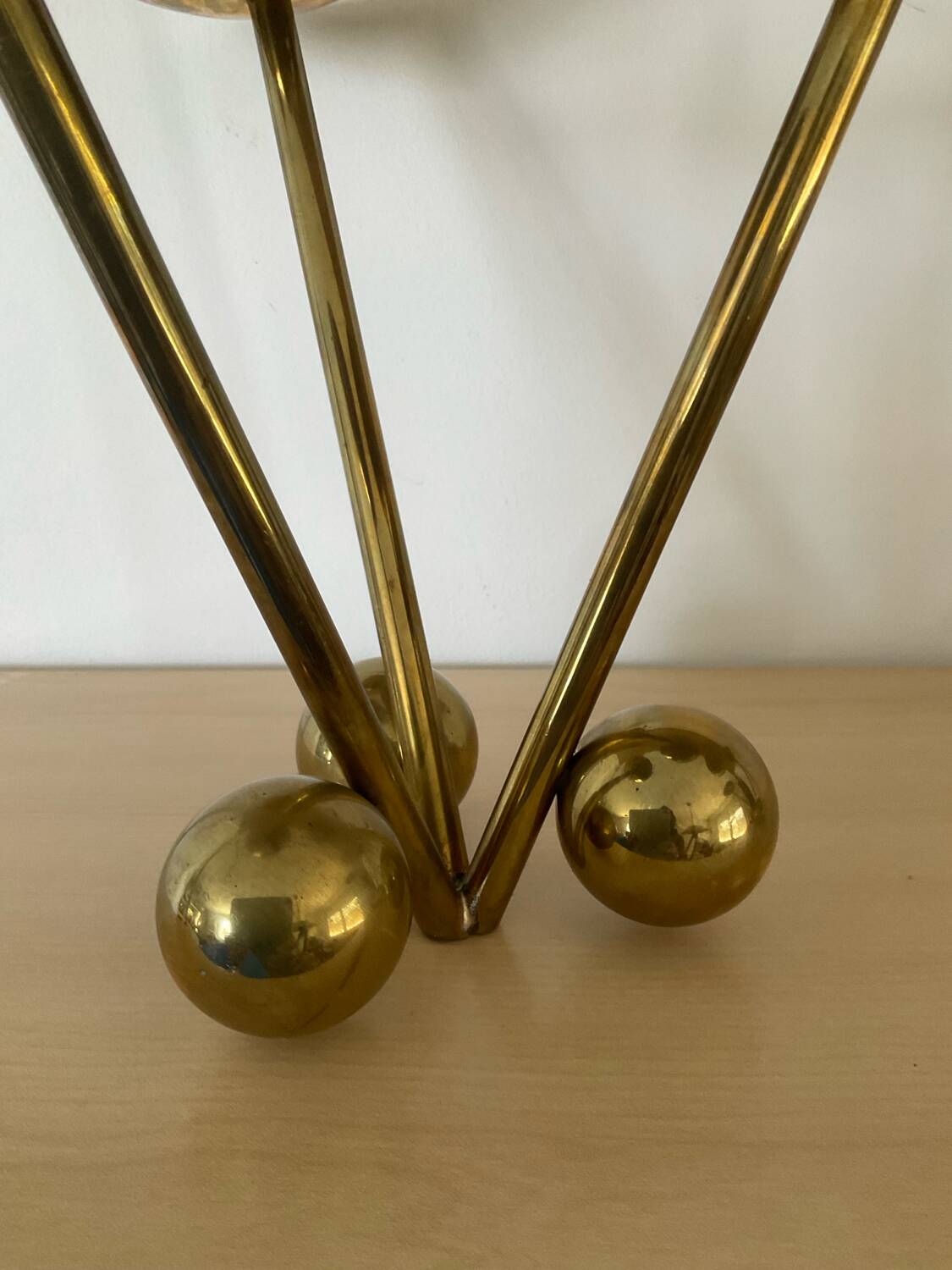 Pair of modernist bronze candlesticks