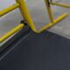 Paire de tabouret de bar italien ajustables jaune laqué et noir