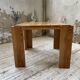 Square pine coffee table from the 70s revival