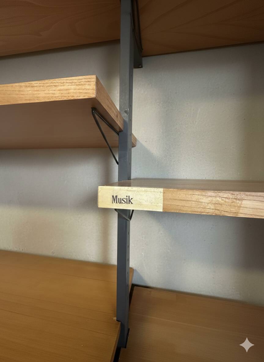 Wall unit, library Olaf Pira, Sweden 1960