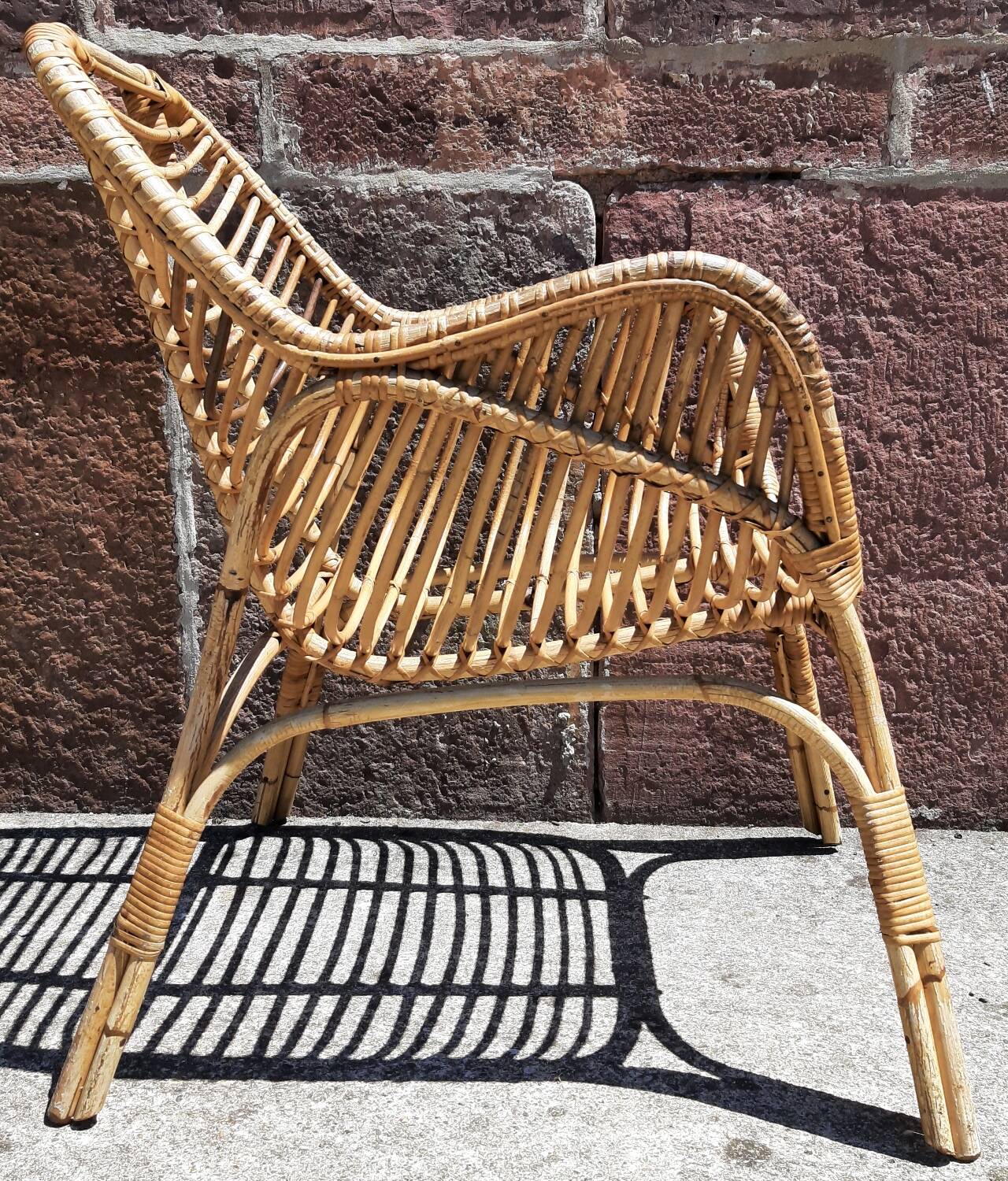 Rattan armchair (60s/70s)