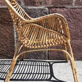 Rattan armchair (60s/70s)