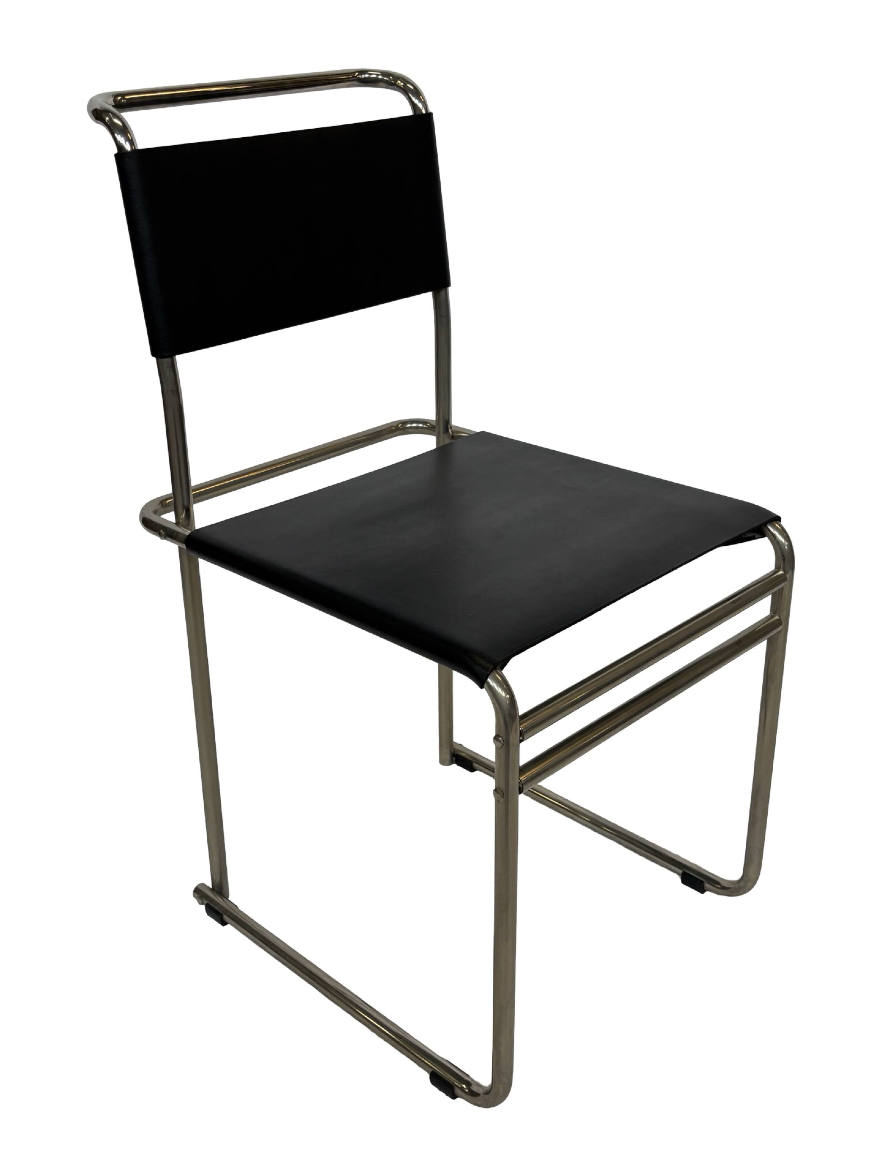 Set of 6 B5/B40 Chairs with Tubular Frame attributed to Marcel Breuer