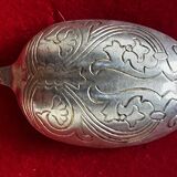 Art Nouveau solid silver sugar spoon
