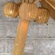 Pencil Reed rattan bamboo coconut palm tree floor lamp, Mario Lopez Torres, 1970s
