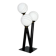 Modern floor lamp from the 1980s/1990s – metal and glass, 3 spheres