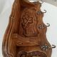 1930s oak wall coat rack