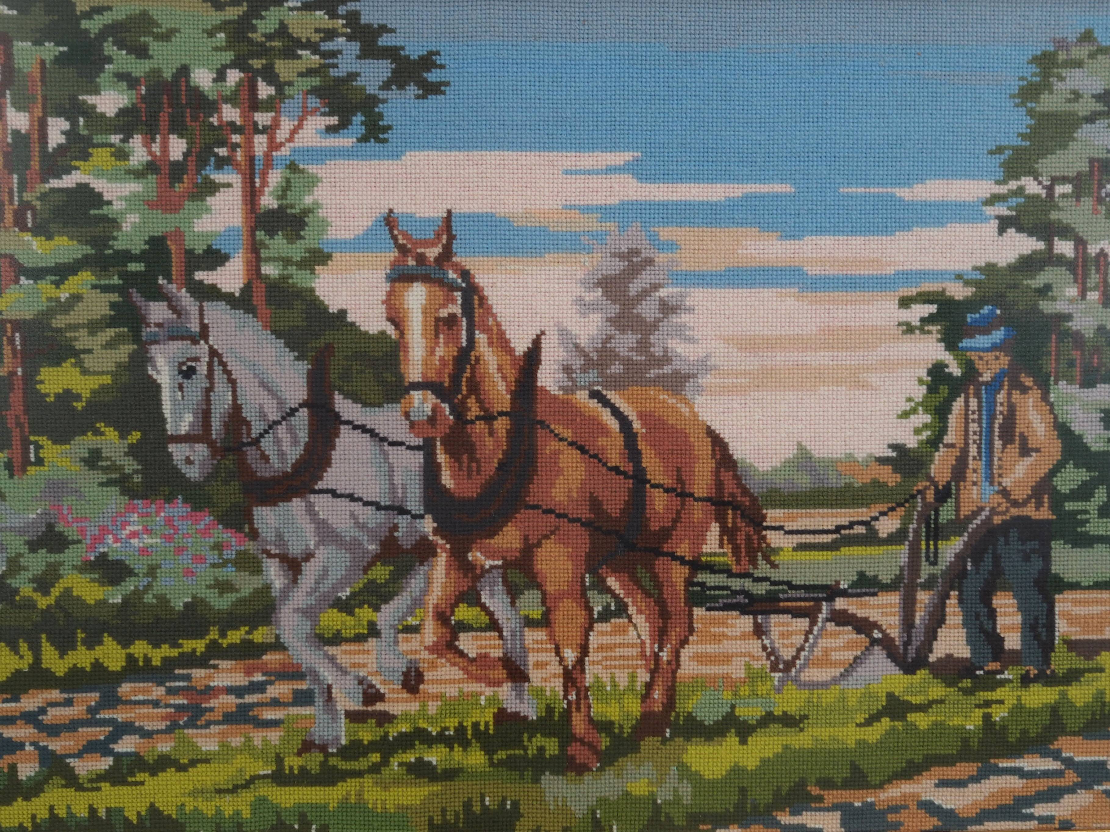 Tableau "Le Fermier", design scandinave, années 1970