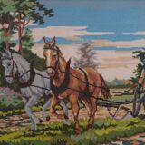 Painting "The Farmer”, Scandinavian design, 1970s