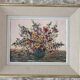 Oil on canvas - Bouquet of flowers with a knife Signed Paul Abouzit