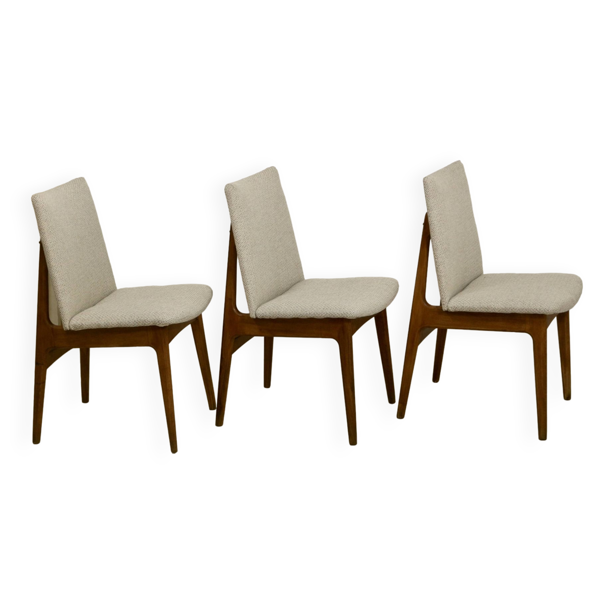 Lot 3 chaises scandinave année 60 en hêtres ref Jack