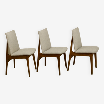 Set of 3 Scandinavian chairs from the 60s in beech ref Jack