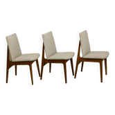 Set of 3 Scandinavian chairs from the 60s in beech ref Jack