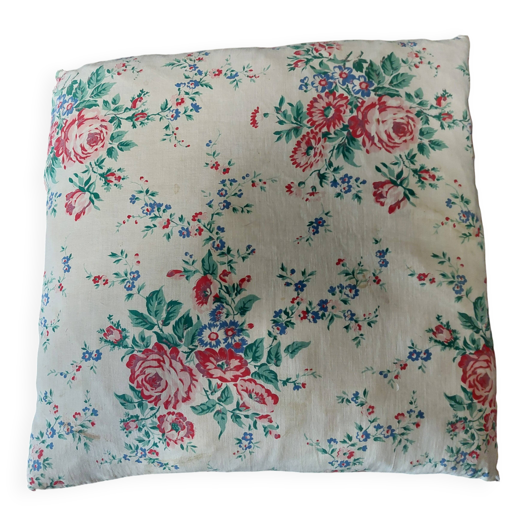 Vintage floral fabric cushion 40 X 45 cm