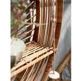 Round wicker shelf