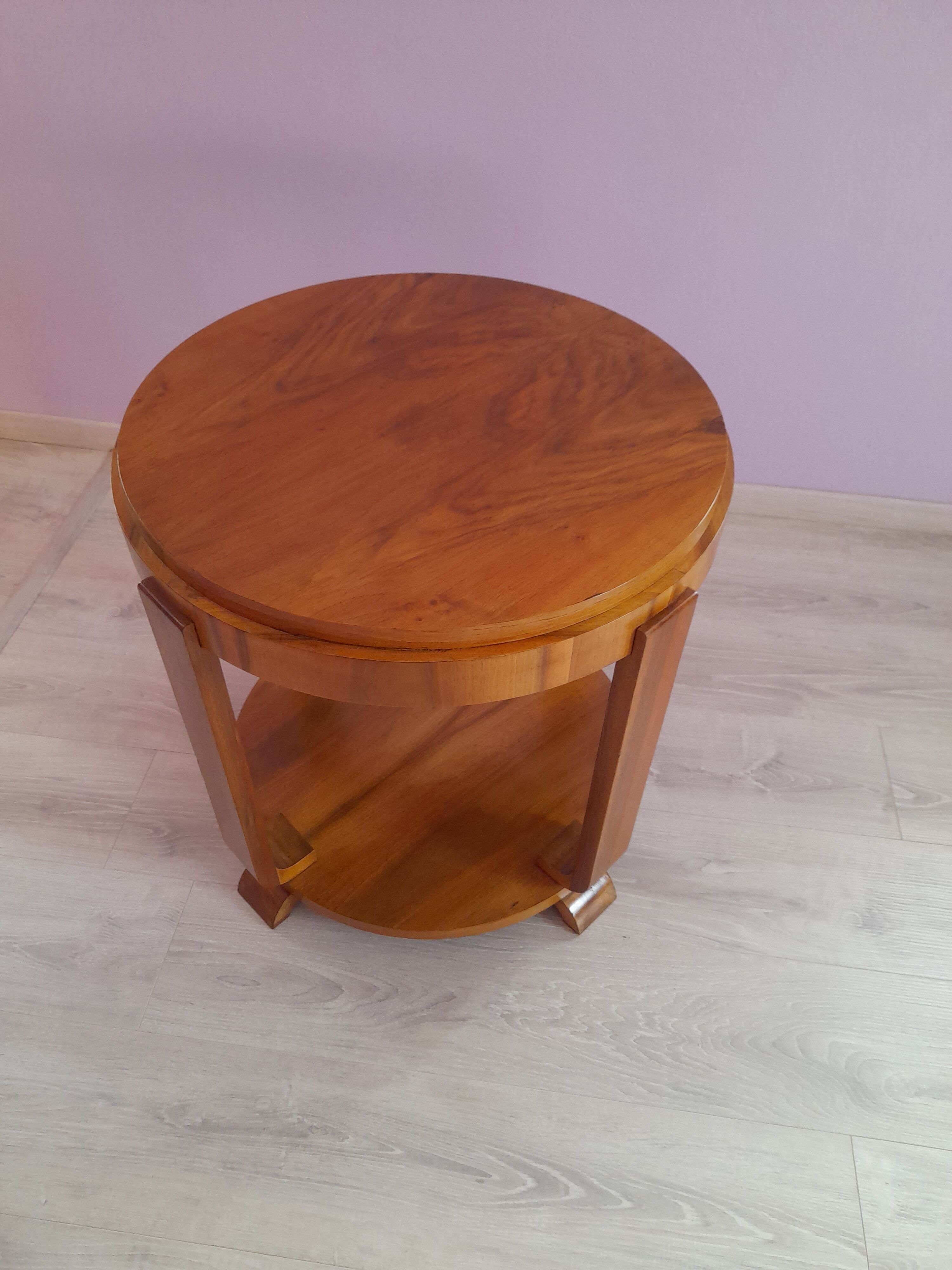 Round art deco coffee table