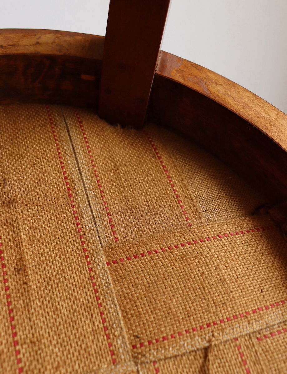 Chaise en acajou et cuir de style Consulat-Empire