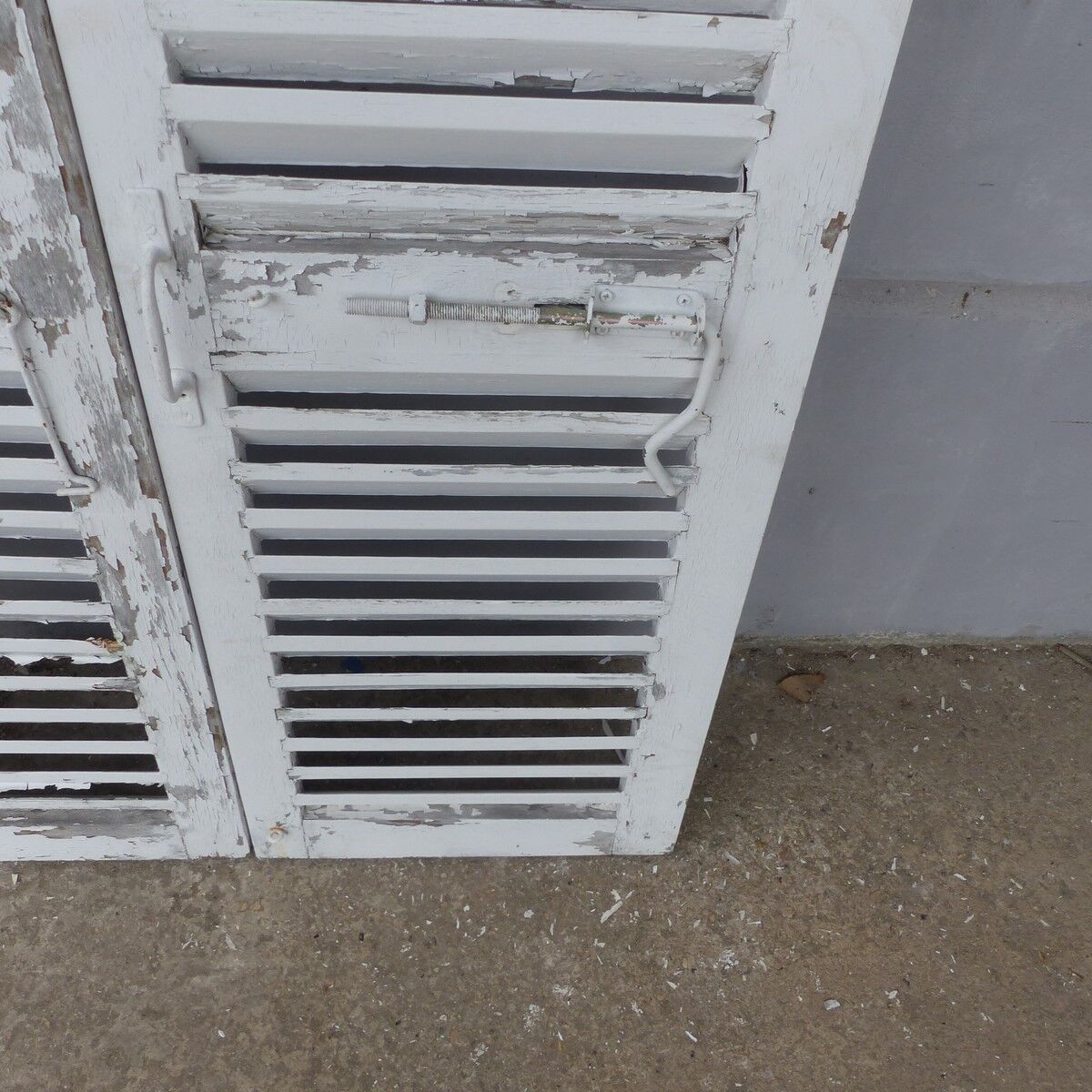 Wooden shutters louvers 2 swings L 49.5 x H 152 cm