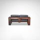 Bastiano 2-seater sofa by Afra & Tobia Scarpa for Knoll Int 1980s