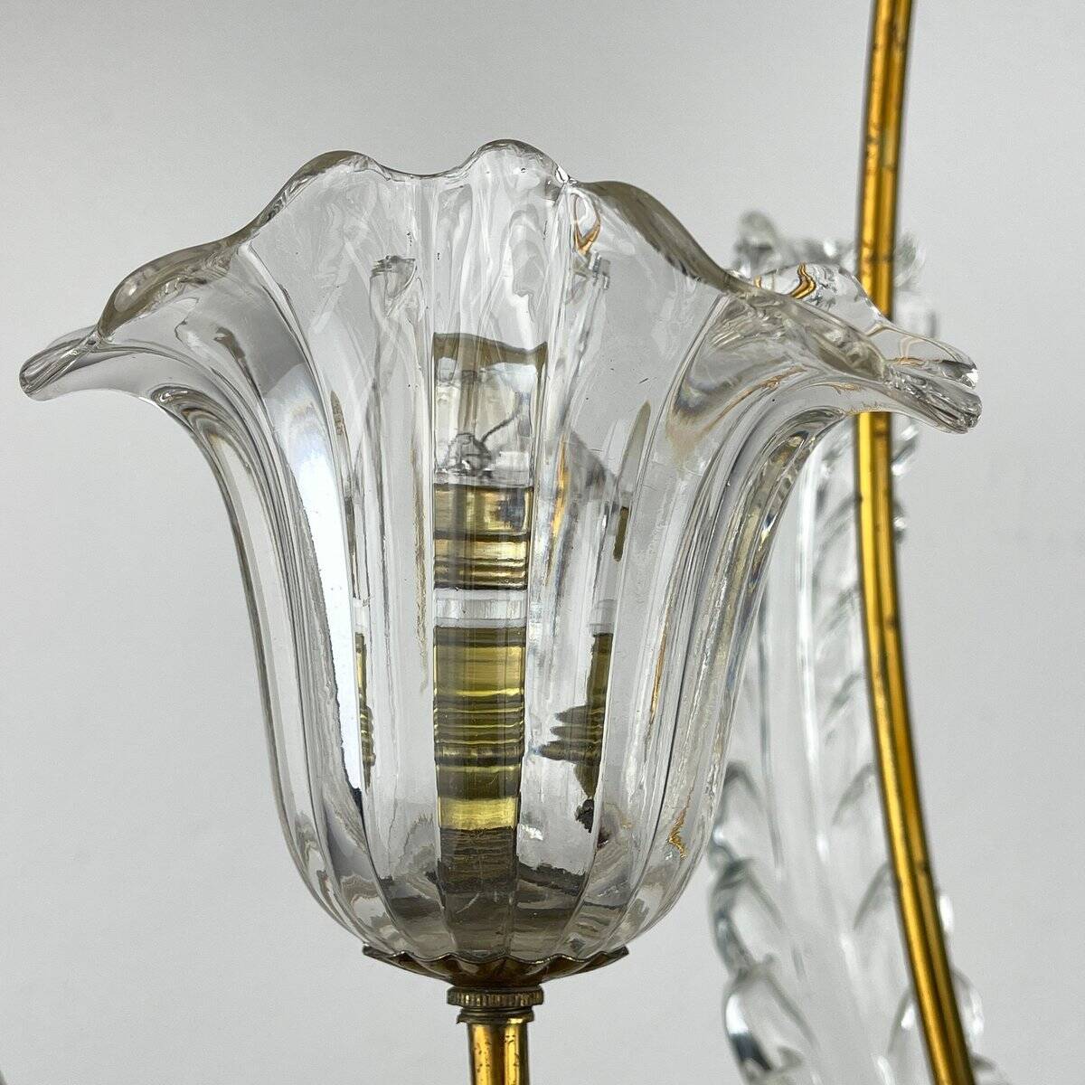 Murano glass chandelier by Ercole Barovier, Barovier & Toso, 1930s.