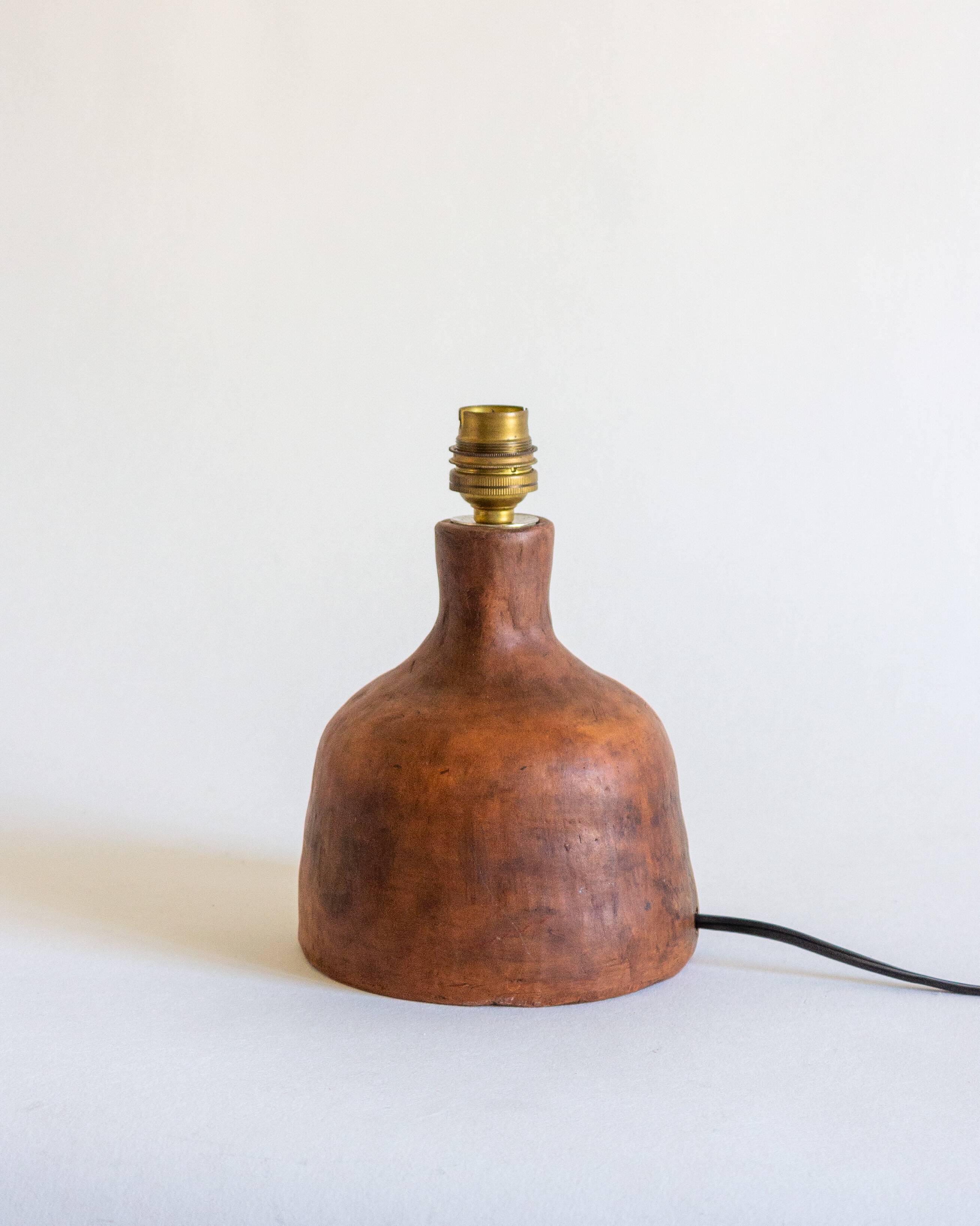 Terracotta lamp base, 50s/60s