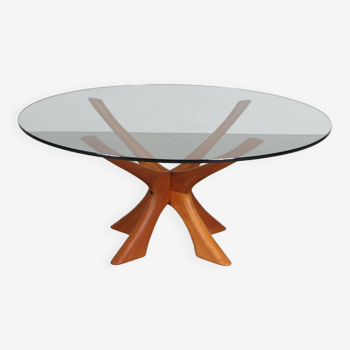 Table basse « T118 » par Illum Wikkelso pour Niels Eilersen, Danemark 1960