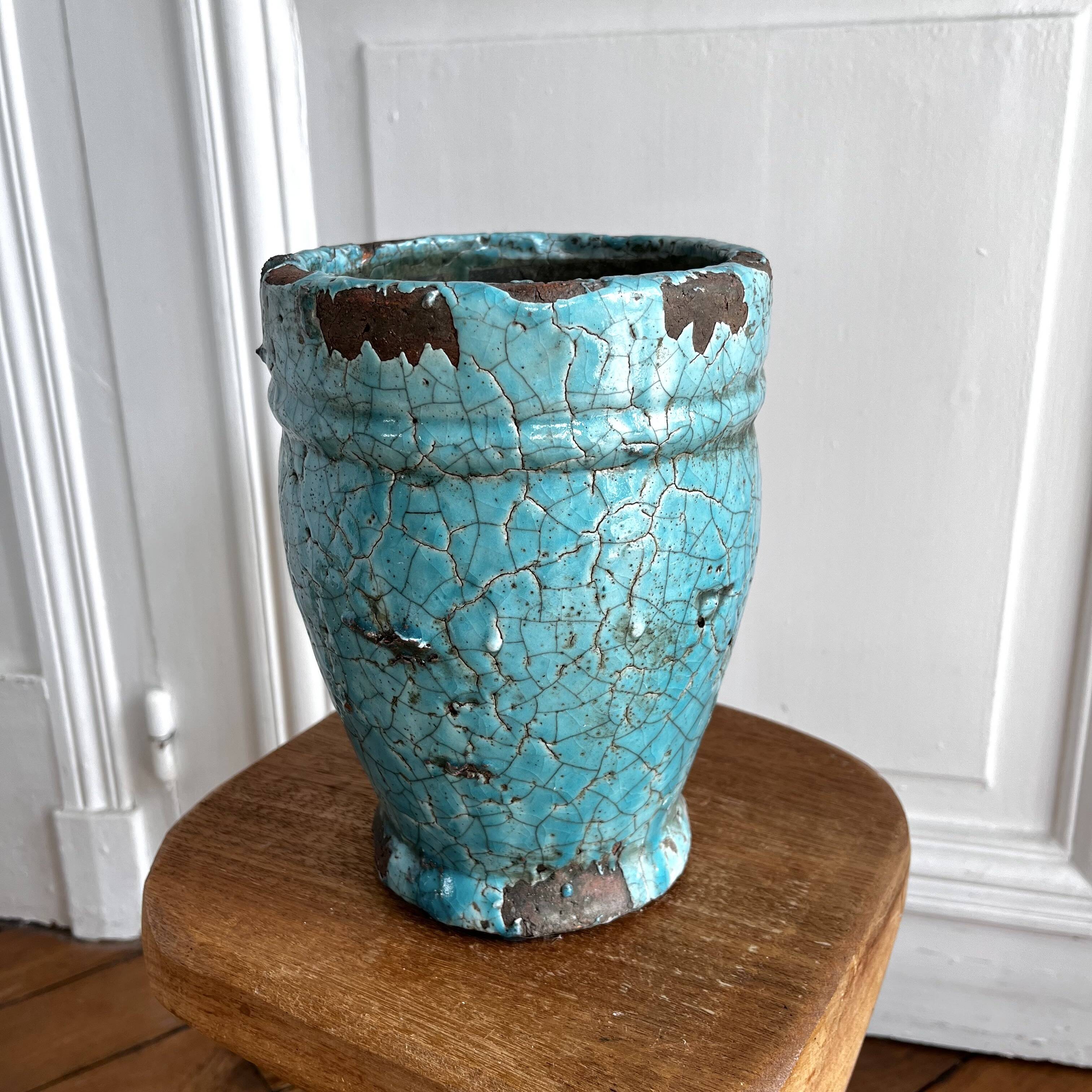 Glazed terracotta vase, Italy, 1950s