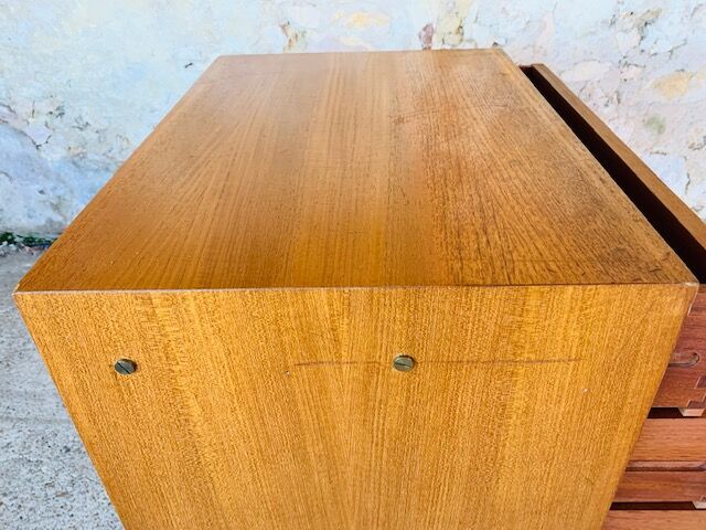 Scandinavian 4-drawer teak chest of drawers by Kempkes 1960s