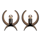 Pair of smoked brown plexiglass lamps from the 1970s.