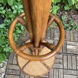 Vintage rattan parrot coat rack 1970
