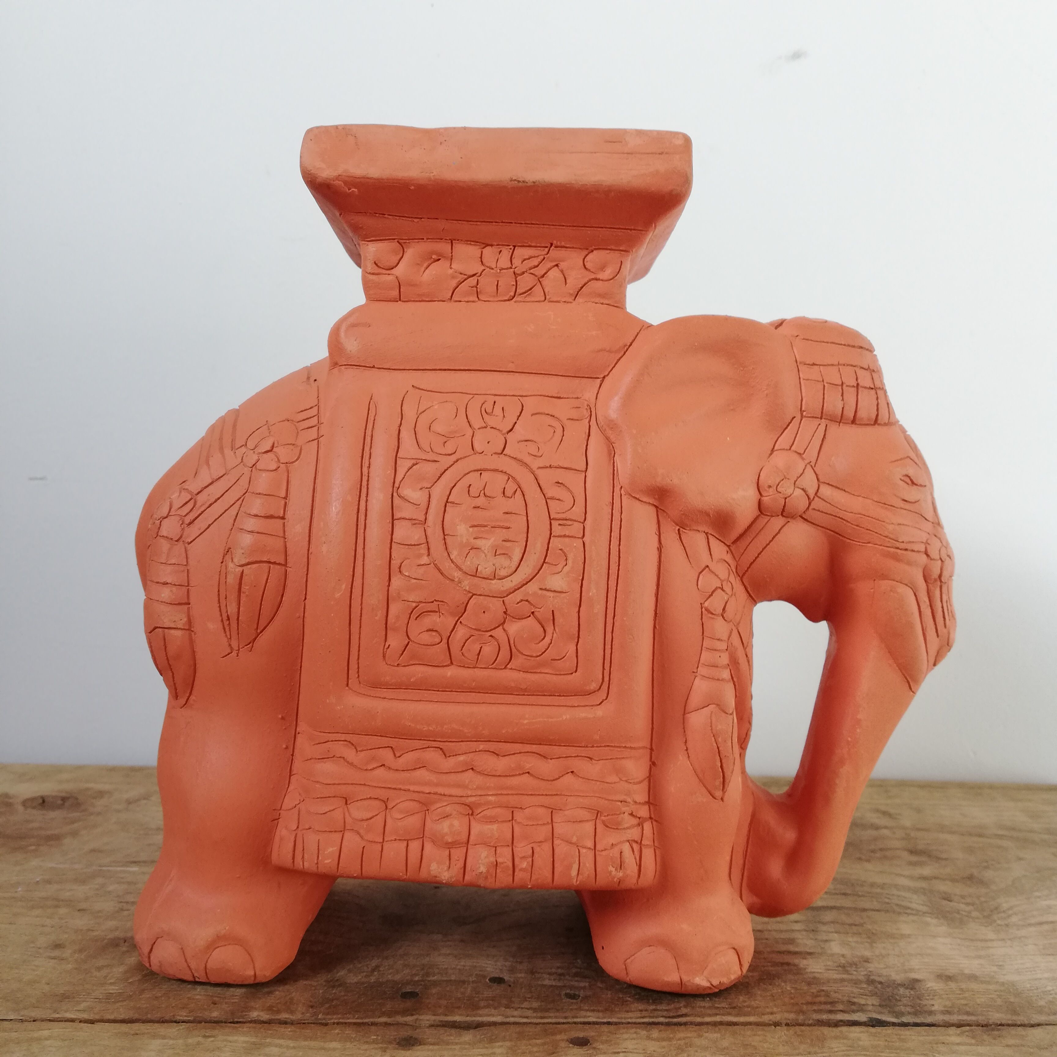 Raw ceramic elephant