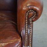 Vintage Sheepskin Wingback Chair