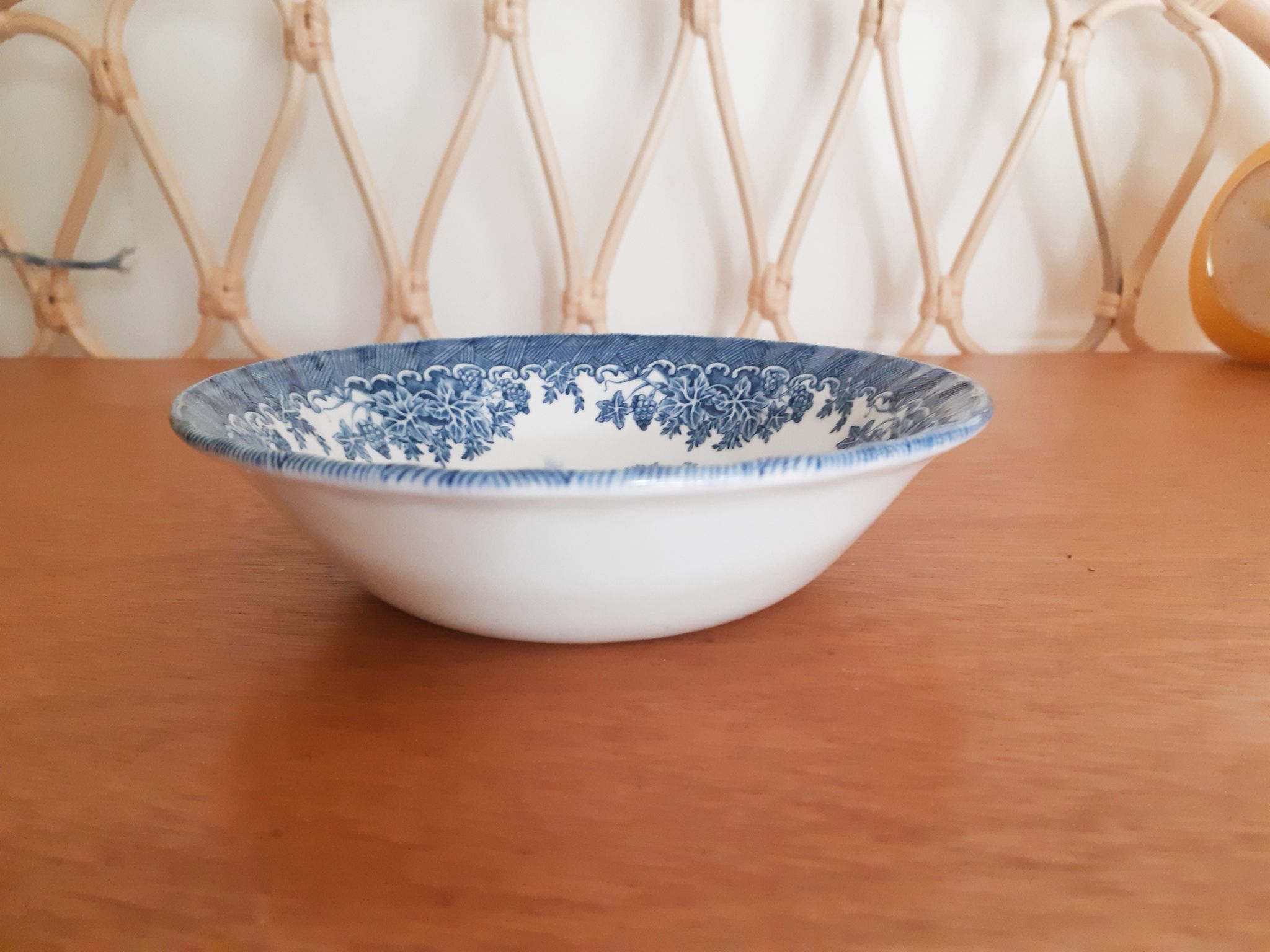 Cup, blue Churchill Staffordshire bowl, English porcelain