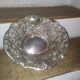 Art Nouveau style silver metal basket